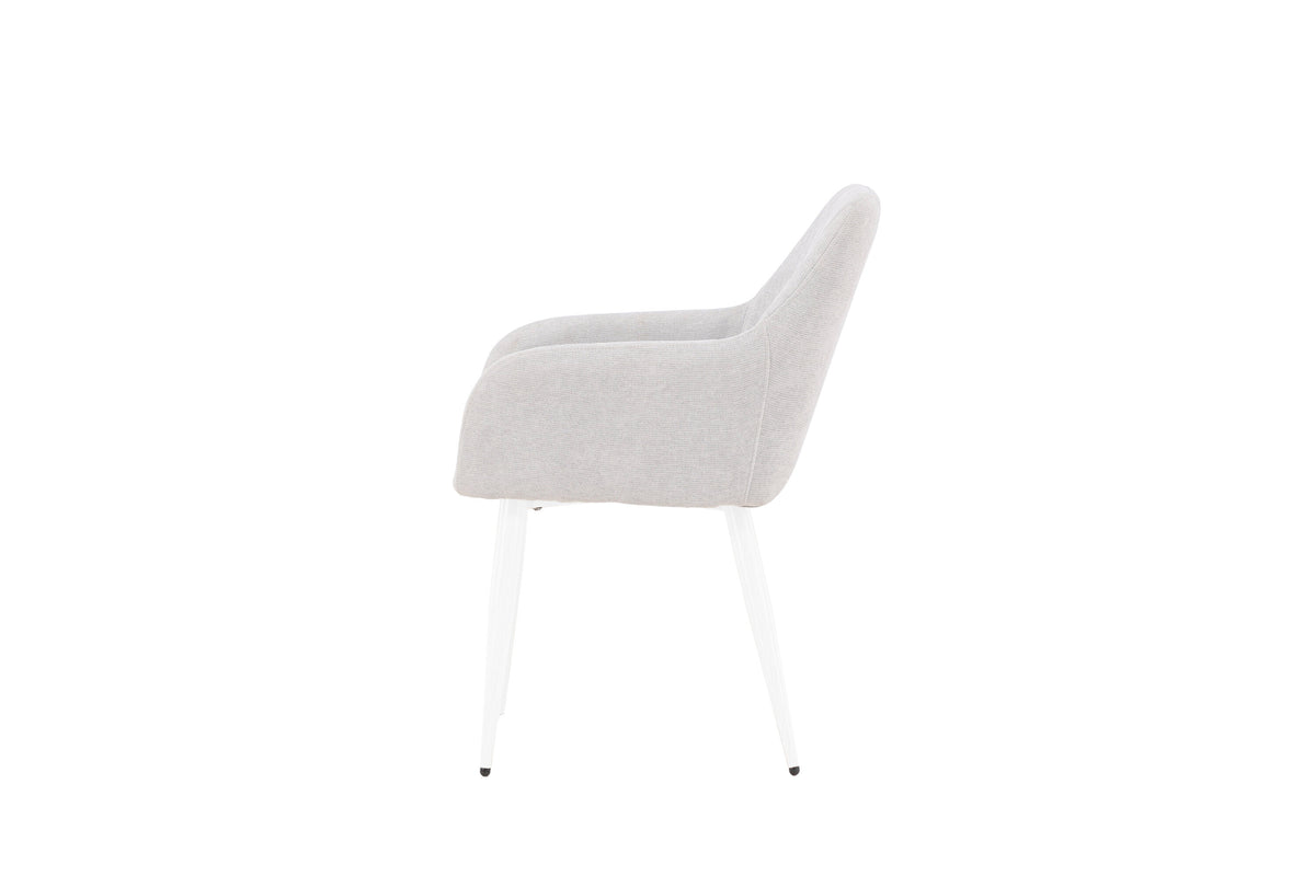 Comfort spisebordsstole - lysegrå, hvid - 2 stk. - billede 5