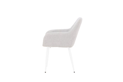 Comfort spisebordsstole - lysegrå, hvid - 2 stk. - billede 5