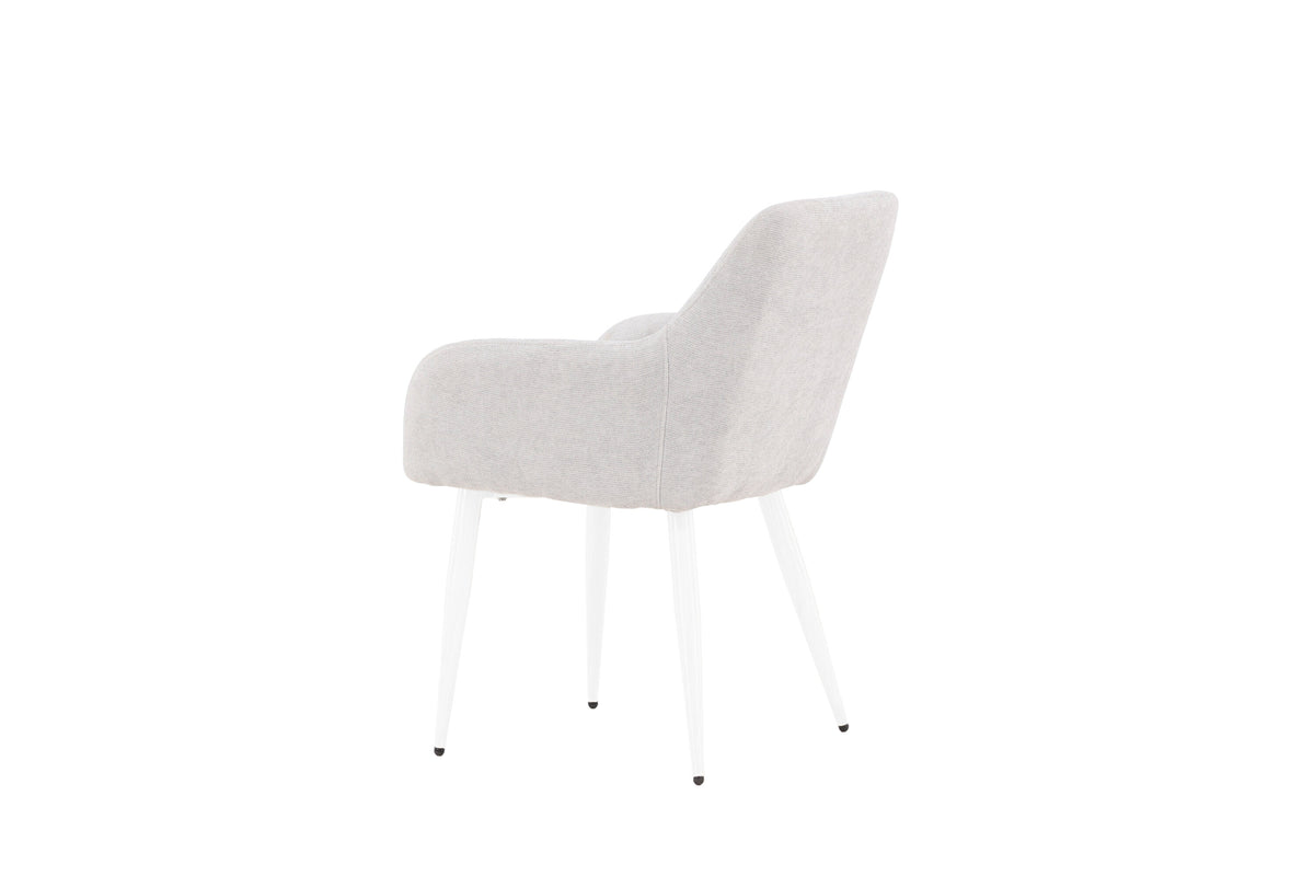 Comfort spisebordsstole - lysegrå, hvid - 2 stk. - billede 6