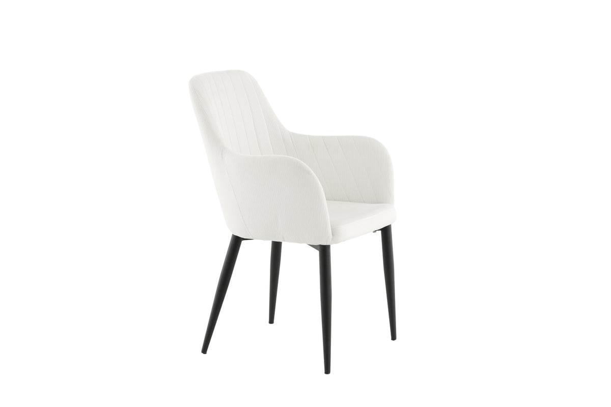 Comfort spisebordsstole - sort, hvid - 2 stk. - billede 12