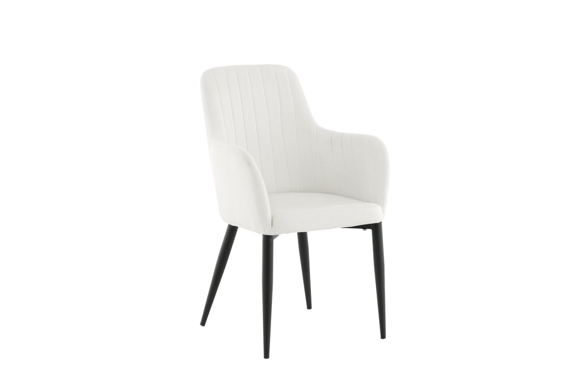 Comfort spisebordsstole - sort, hvid - 2 stk. - billede 13