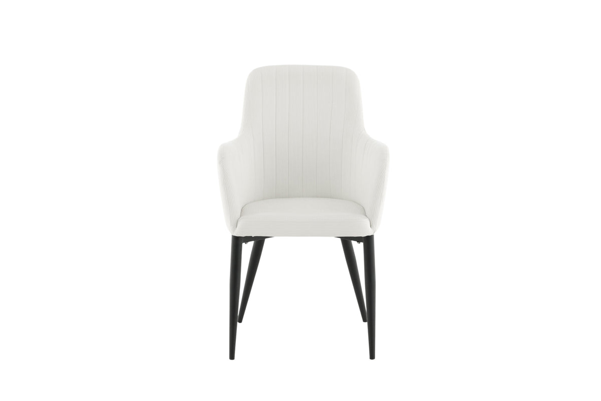 Comfort spisebordsstole - sort, hvid - 2 stk. - billede 2