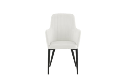 Comfort spisebordsstole - sort, hvid - 2 stk. - billede 2