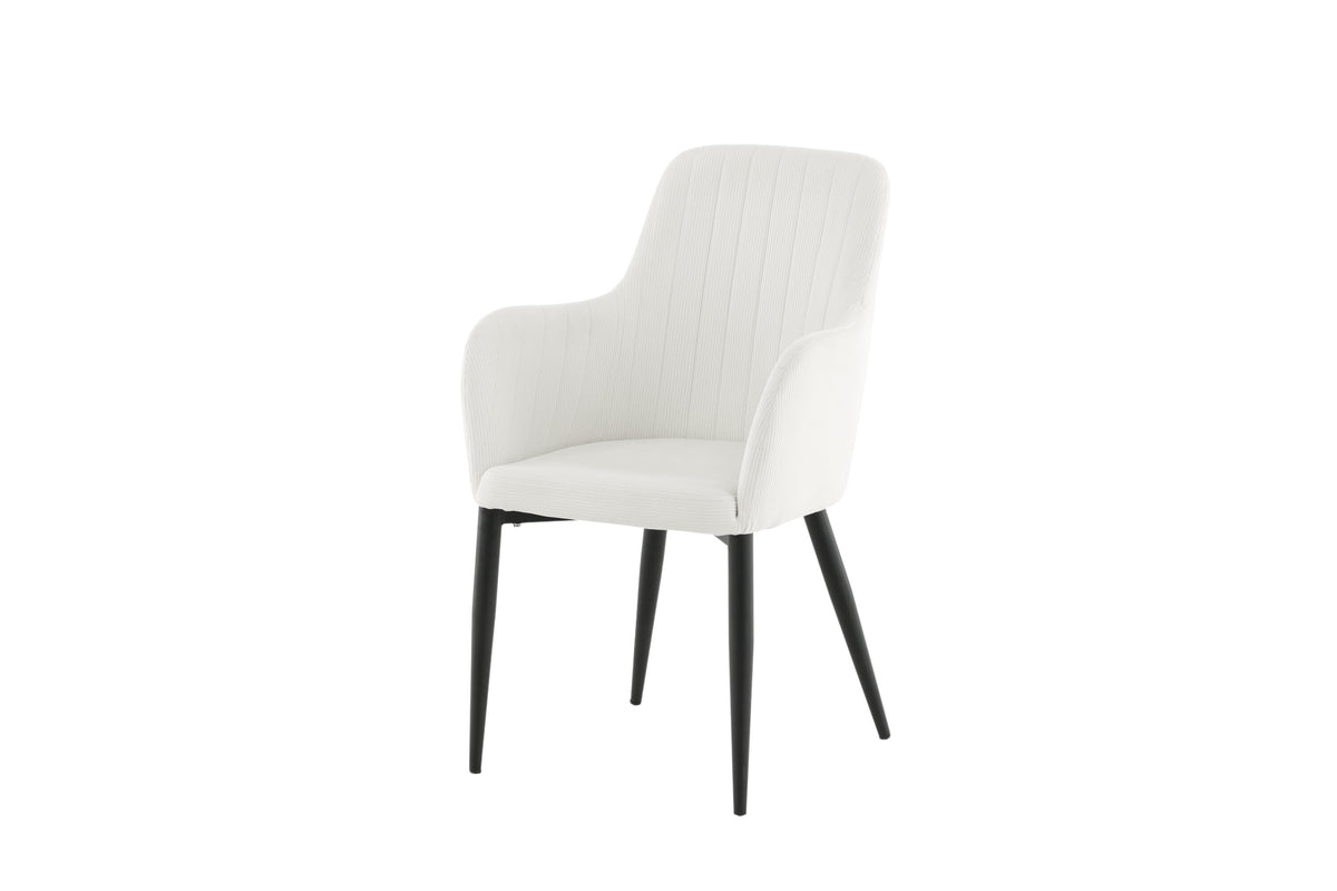 Comfort spisebordsstole - sort, hvid - 2 stk. - billede 3