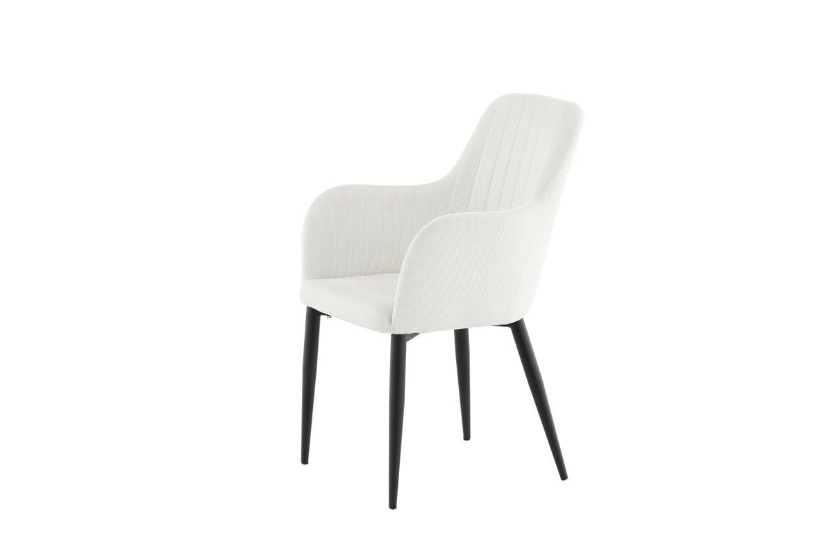 Comfort spisebordsstole - sort, hvid - 2 stk. - billede 4