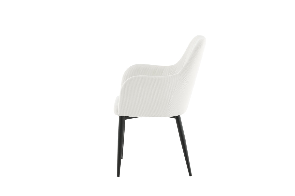 Comfort spisebordsstole - sort, hvid - 2 stk. - billede 5