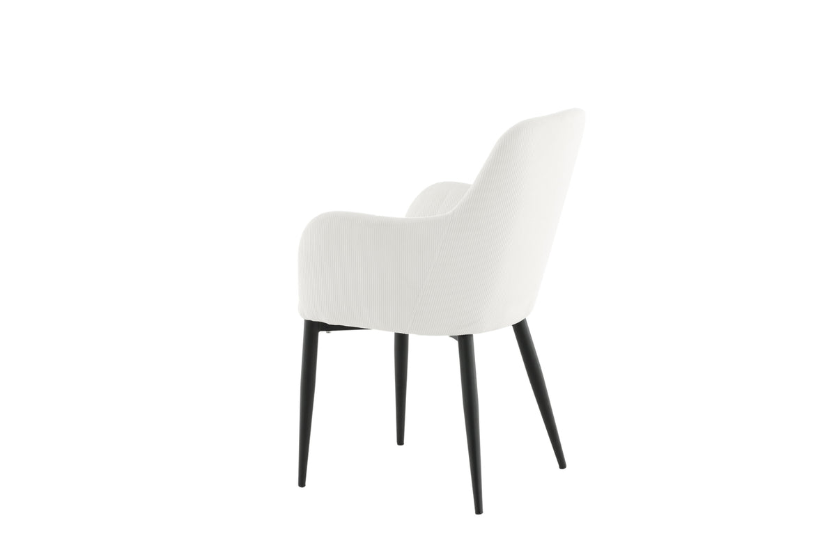 Comfort spisebordsstole - sort, hvid - 2 stk. - billede 6
