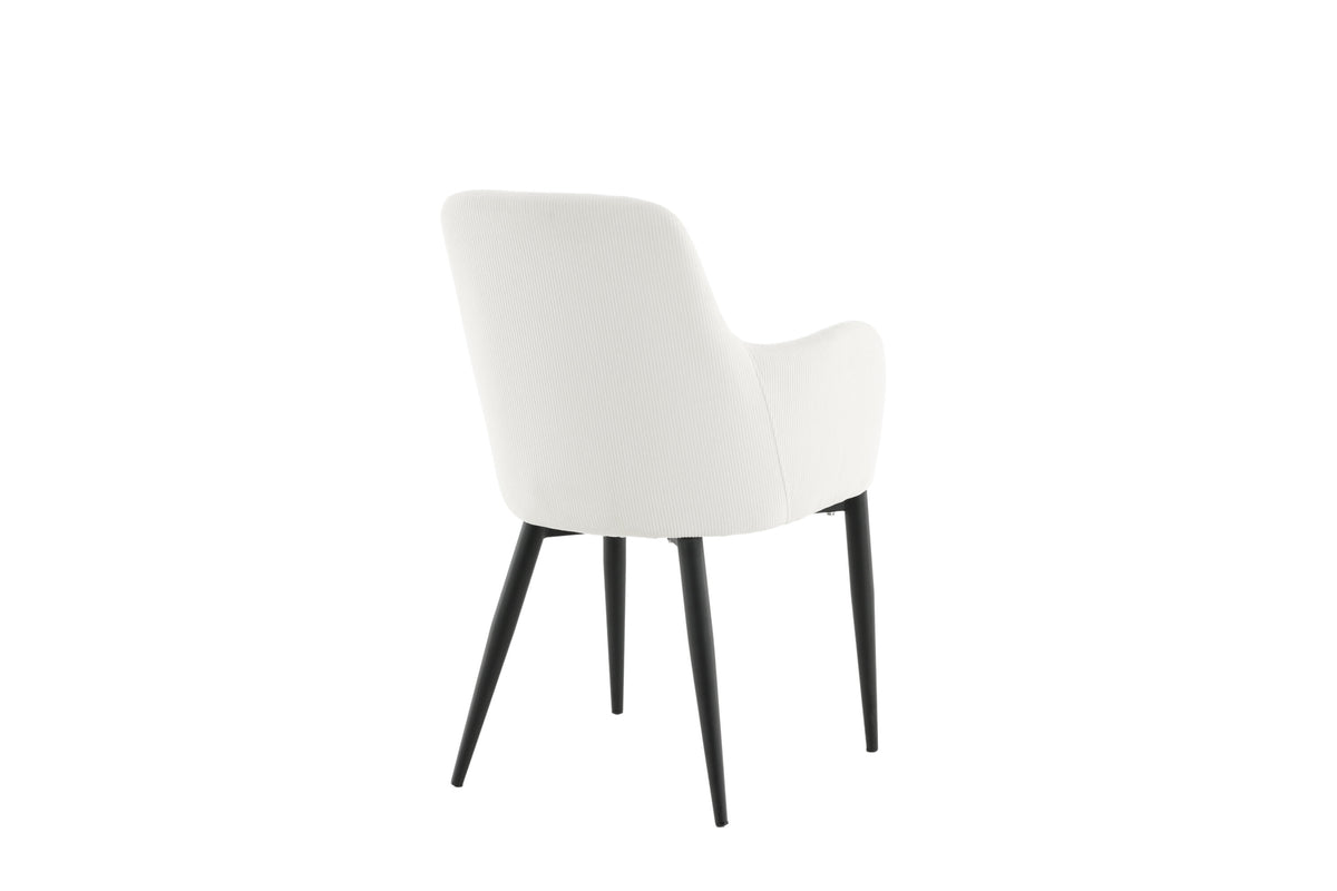 Comfort spisebordsstole - sort, hvid - 2 stk. - billede 9