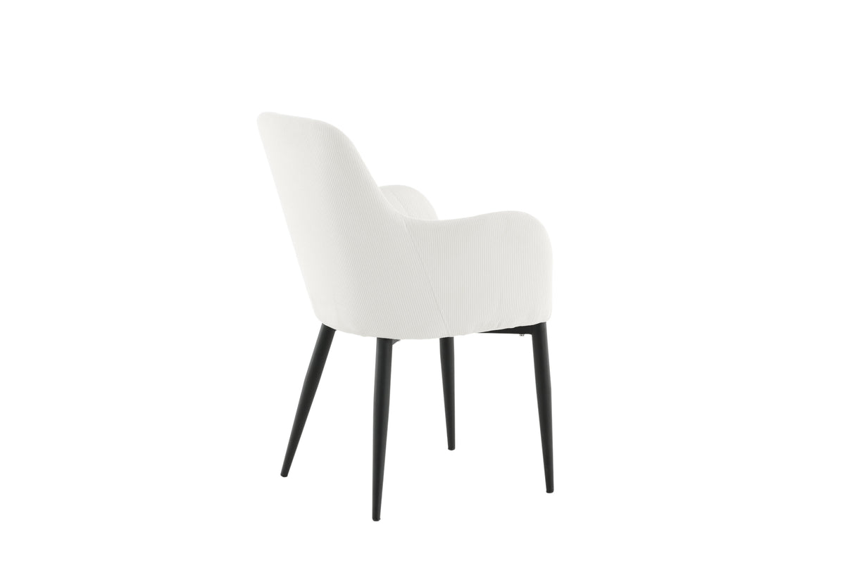 Comfort spisebordsstole - sort, hvid - 2 stk. - billede 10