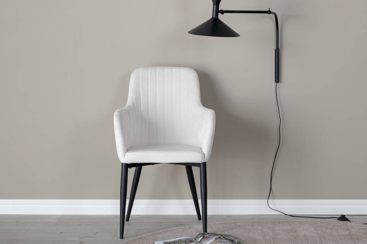 Comfort spisebordsstole - sort, hvid - 2 stk. - billede 14