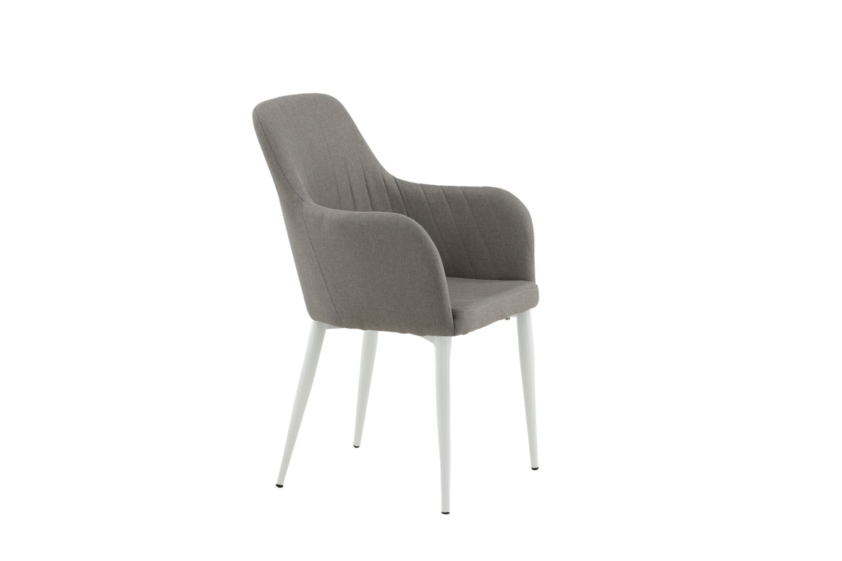 Comfort spisebordsstole - grå, hvid - 2 stk. - billede 12
