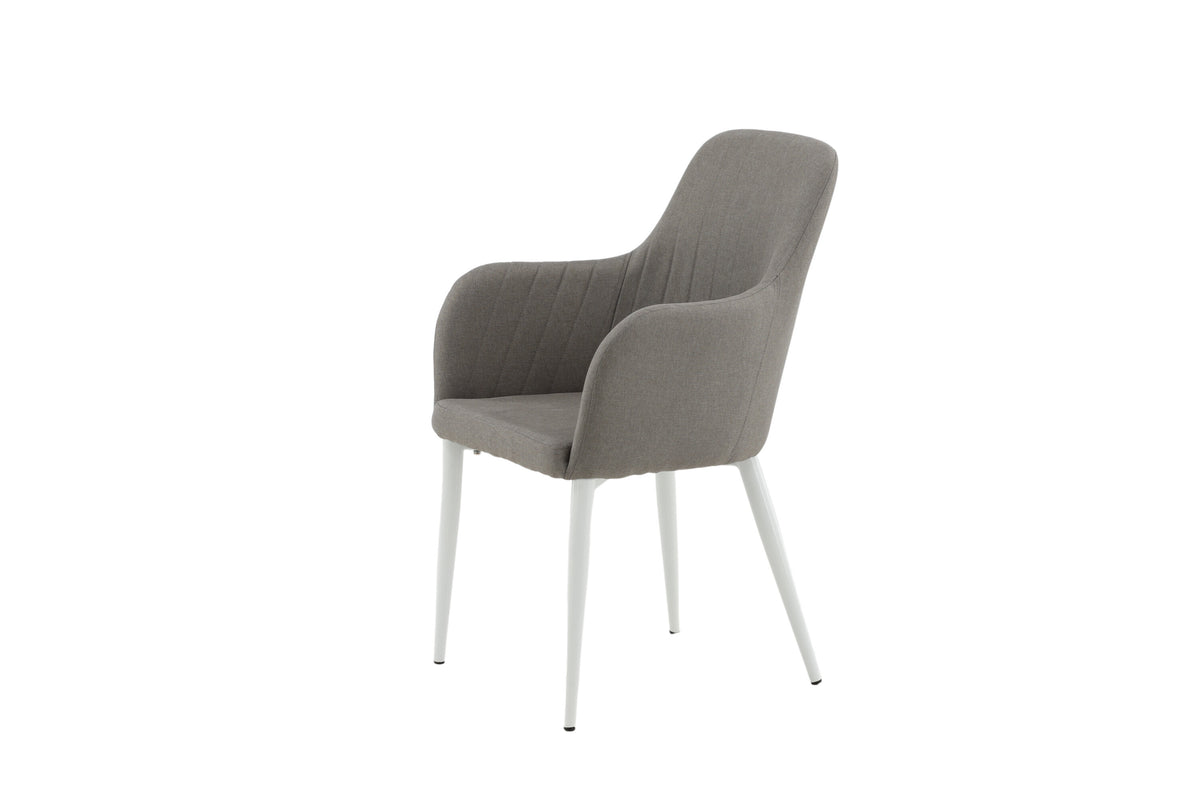 Comfort spisebordsstole - grå, hvid - 2 stk. - billede 4