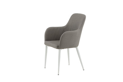 Comfort spisebordsstole - grå, hvid - 2 stk. - billede 4