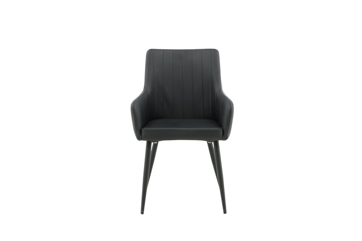 Comfort spisebordsstole - sort - 2 stk. - billede 1