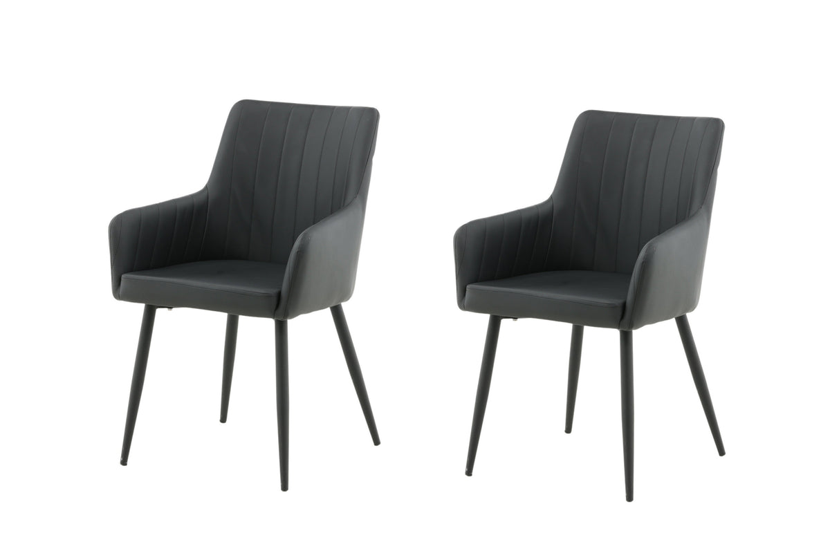 Comfort spisebordsstole - sort - 2 stk. - billede 2