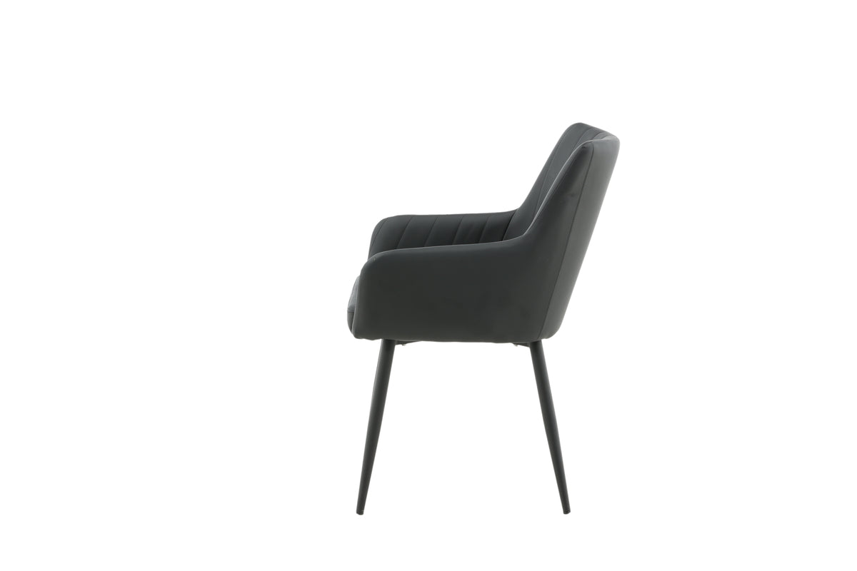 Comfort Spisebordsstol 2-stk Sort