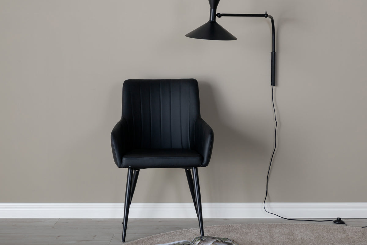 Comfort Spisebordsstol 2-stk Sort