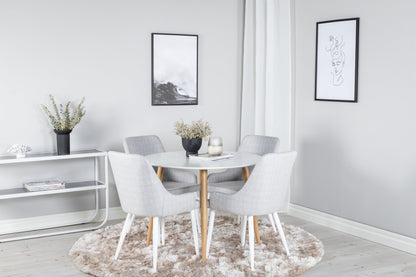 Plaza rundt spisebord - Ø100 cm - natur, hvid - billede 4