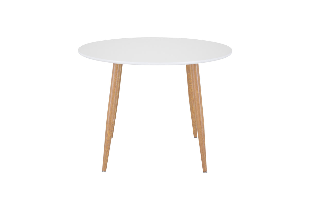 Plaza rundt spisebord - Ø100 cm - natur, hvid - billede 1