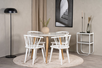 Plaza rundt spisebord - Ø100 cm - natur, hvid - billede 6