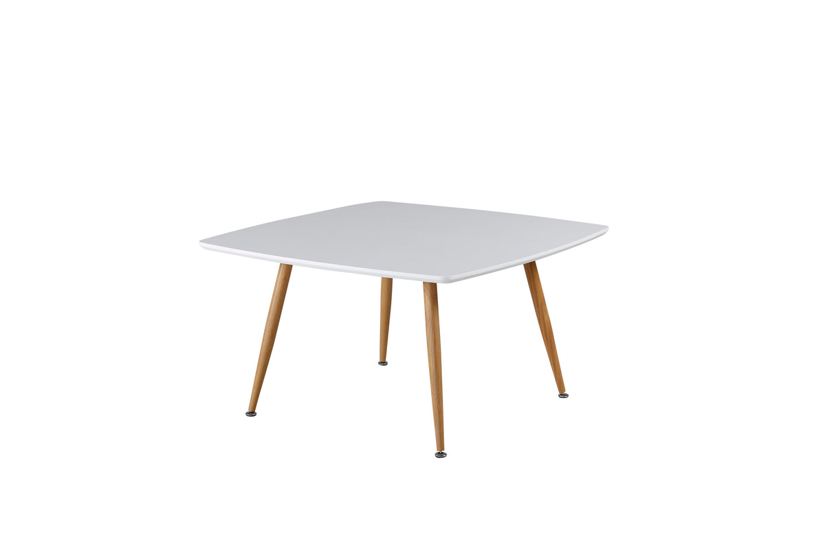 Plaza sofabord - 80 × 80 cm - natur, hvid - billede 2