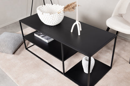 Staal sofabord - 120 × 50 cm - sort - billede 6