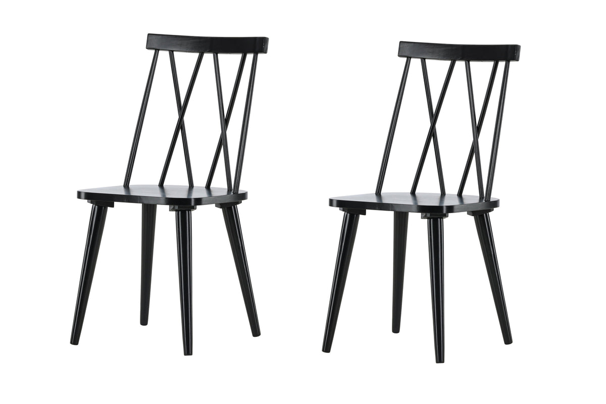 Mariette spisebordsstole - sort - 2 stk. - billede 2
