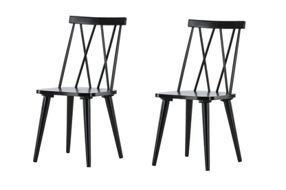 Mariette spisebordsstole - sort - 2 stk. - billede 2