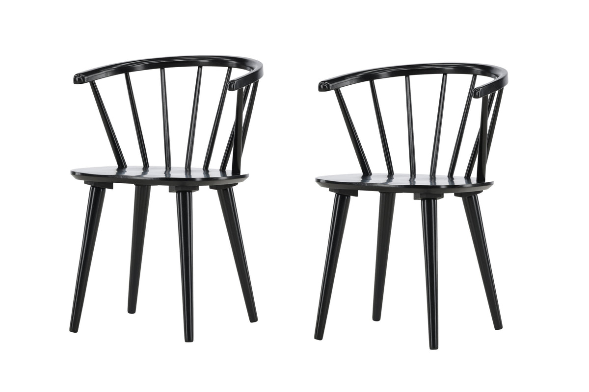 Bobby spisebordsstole - sort - 2 stk. - billede 1