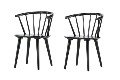 Bobby spisebordsstole - sort - 2 stk. - billede 1