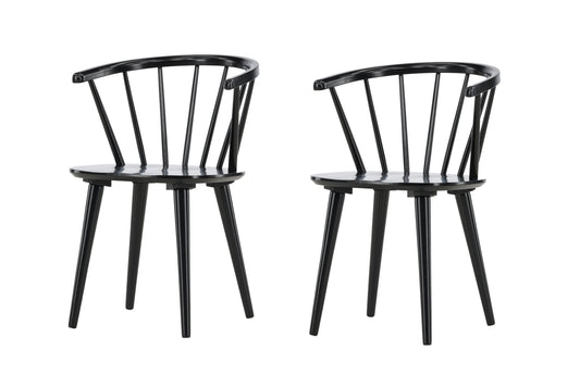 Bobby spisebordsstole - sort - 2 stk. - billede 1