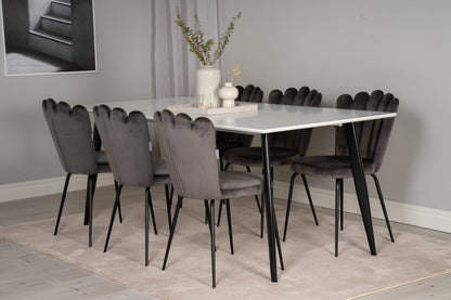 Polar spisebord - 180 × 90 cm - sort, hvid - billede 2