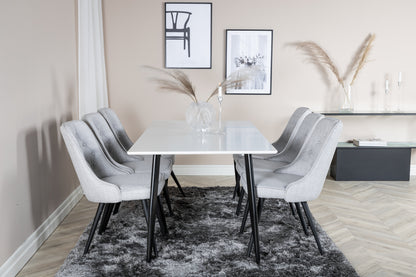 Polar spisebord - 180 × 90 cm - sort, hvid - billede 4