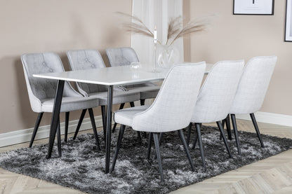 Polar spisebord - 180 × 90 cm - sort, hvid - billede 5