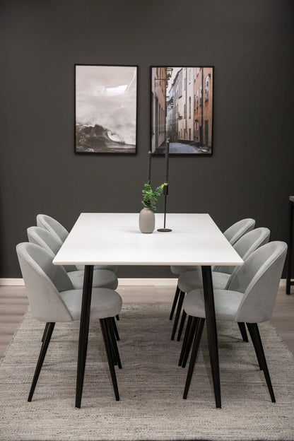 Polar spisebord - 180 × 90 cm - sort, hvid - billede 6