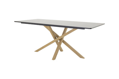 Piazza spisebord - 180 × 90 cm - sort, natur, hvid - billede 2
