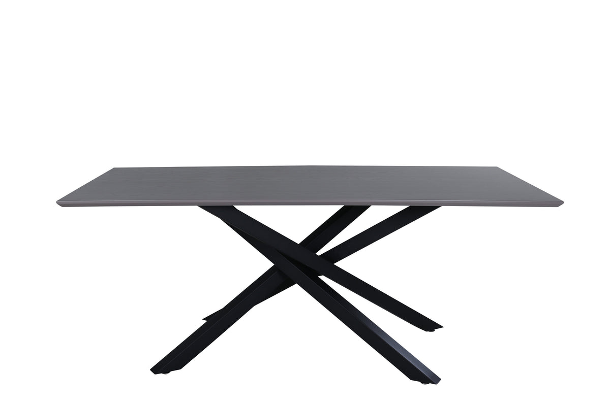 Piazza spisebord - 180 × 90 cm - sort, mørkegrå, grå - billede 1
