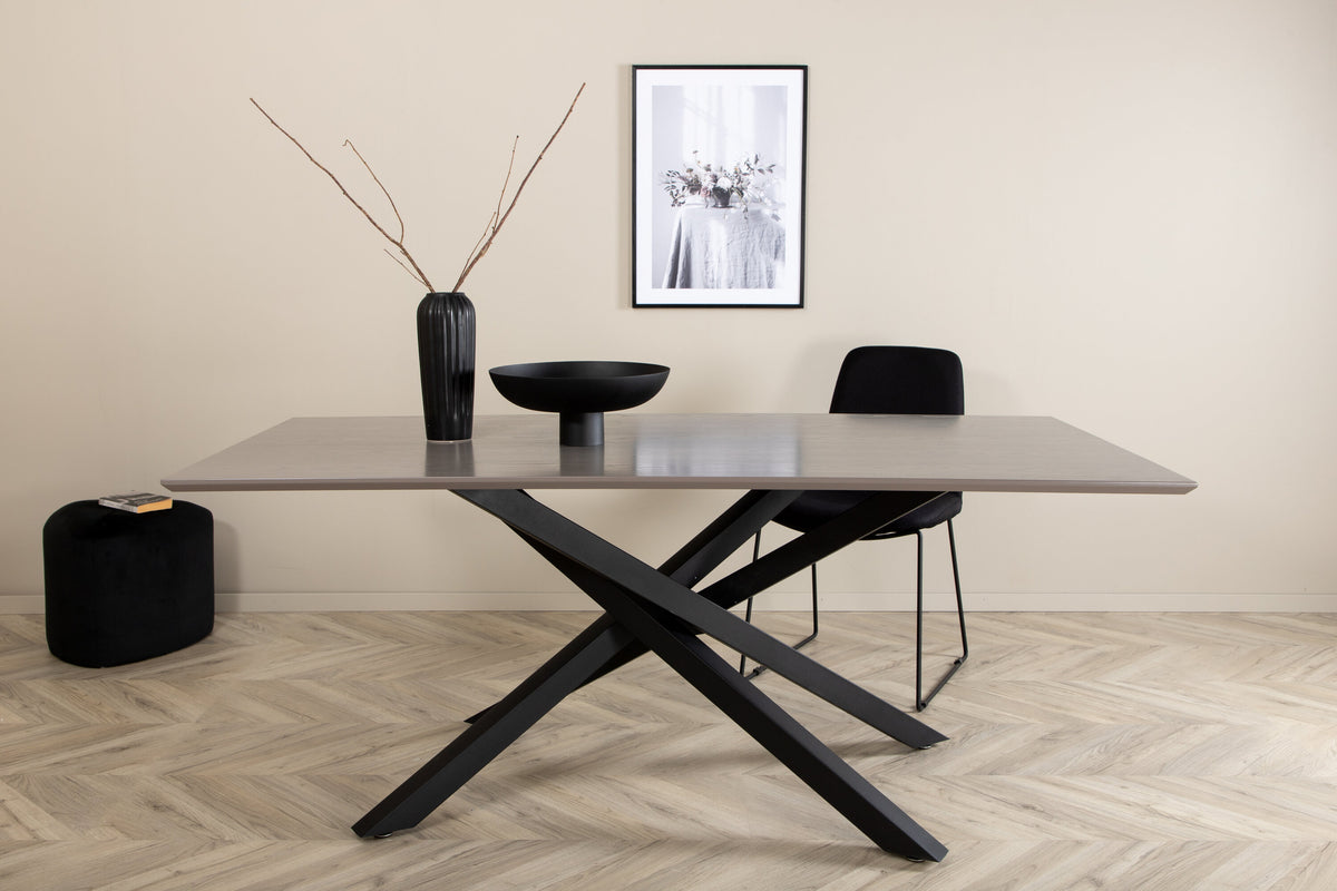 Piazza spisebord - 180 × 90 cm - sort, mørkegrå, grå - billede 7