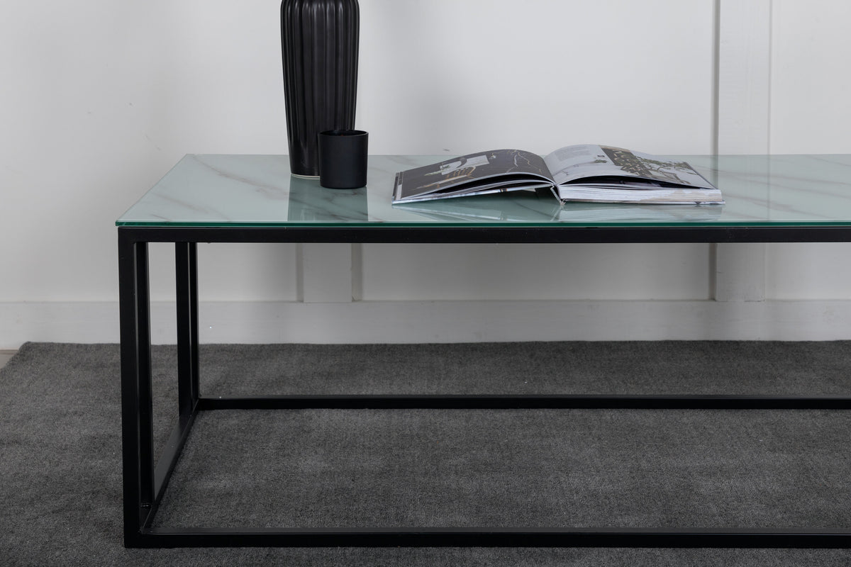 Rock 2.0 sofabord - 120 × 60 cm - sort, hvid - billede 5