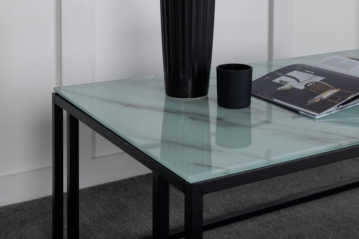 Rock 2.0 sofabord - 120 × 60 cm - sort, hvid - billede 6