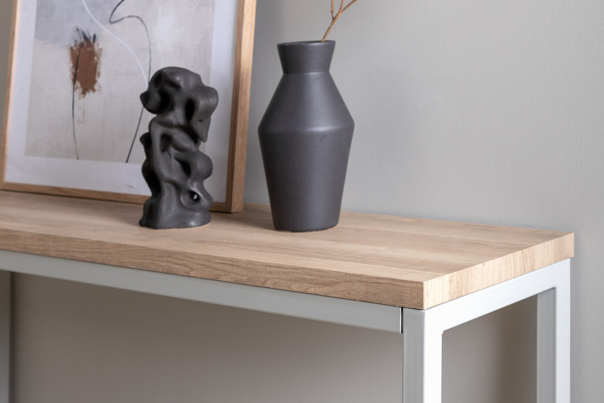 Rise sidebord - 110 × 30 cm - grå, natur - billede 14