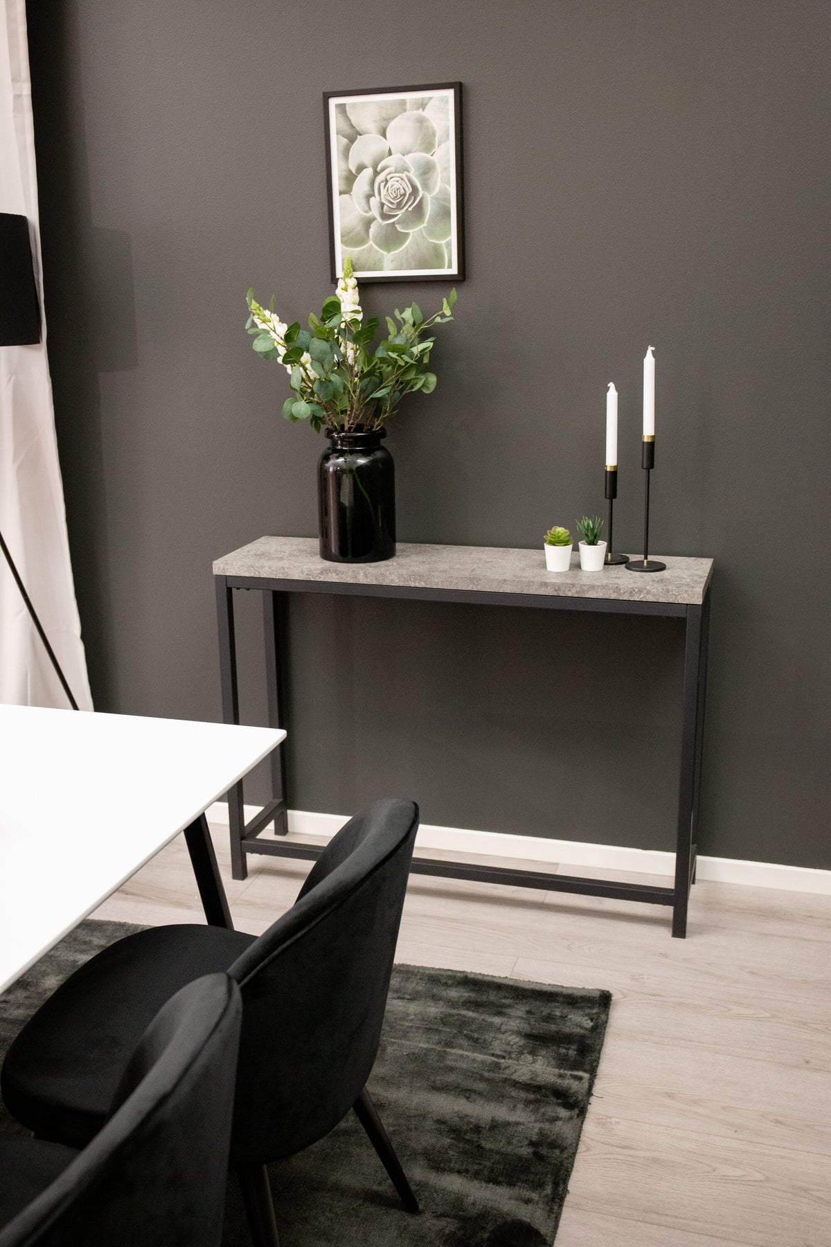 Rise sidebord - 110 × 30 cm - sort, grå - billede 31