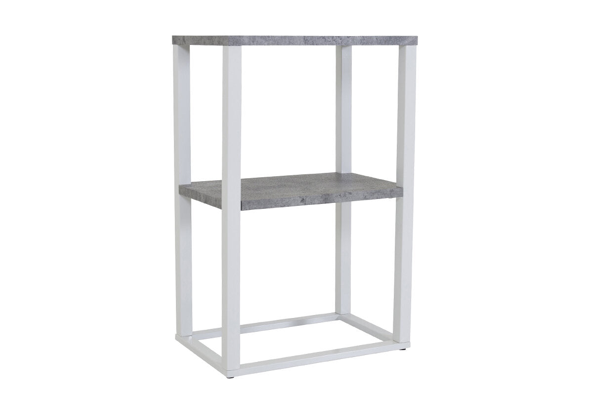 Rise sengebord - 45 × 30 cm - hvid, grå - billede 1