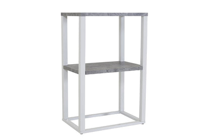 Rise sengebord - 45 × 30 cm - hvid, grå - billede 1