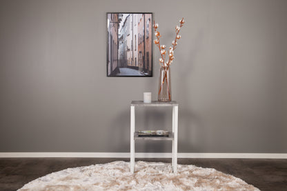 Rise sengebord - 45 × 30 cm - hvid, grå - billede 2