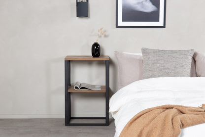 Rise sengebord - 45 × 30 cm - sort, natur - billede 2