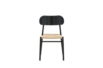 Polly spisebordsstole - sort, natur - 2 stk. - billede 1