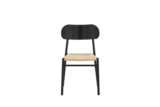 Polly spisebordsstole - sort, natur - 2 stk. - billede 1