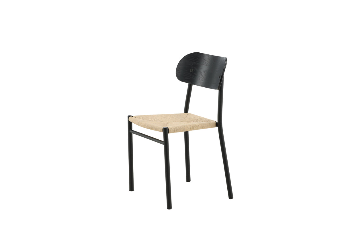 Polly spisebordsstole - sort, natur - 2 stk. - billede 4