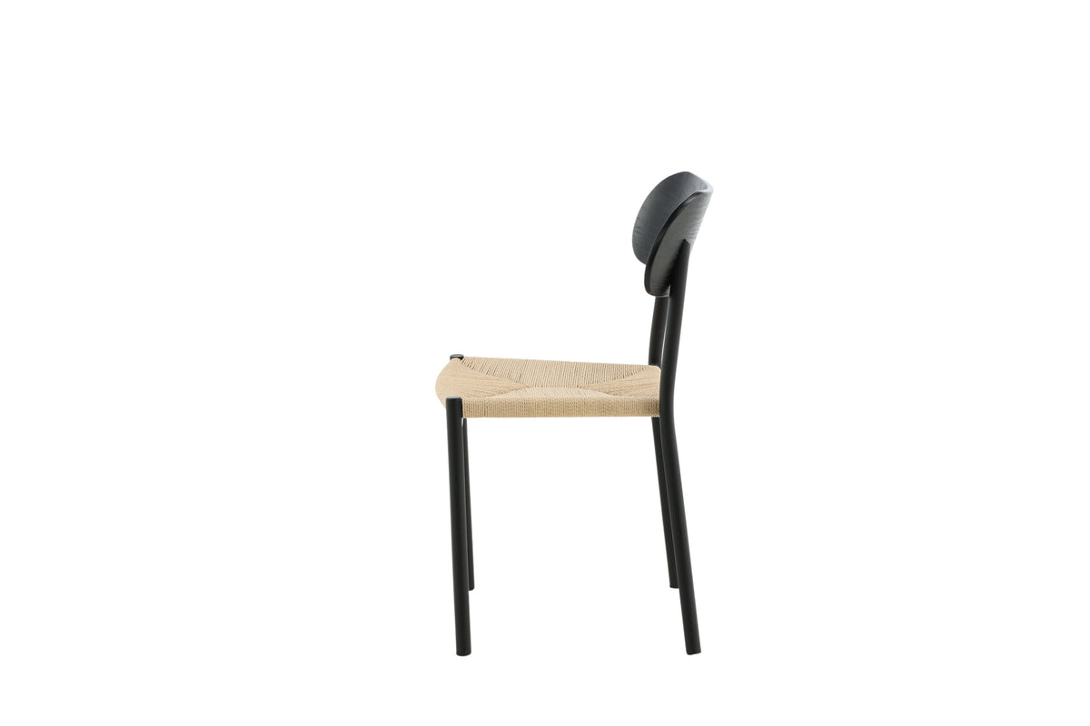 Polly spisebordsstole - sort, natur - 2 stk. - billede 5